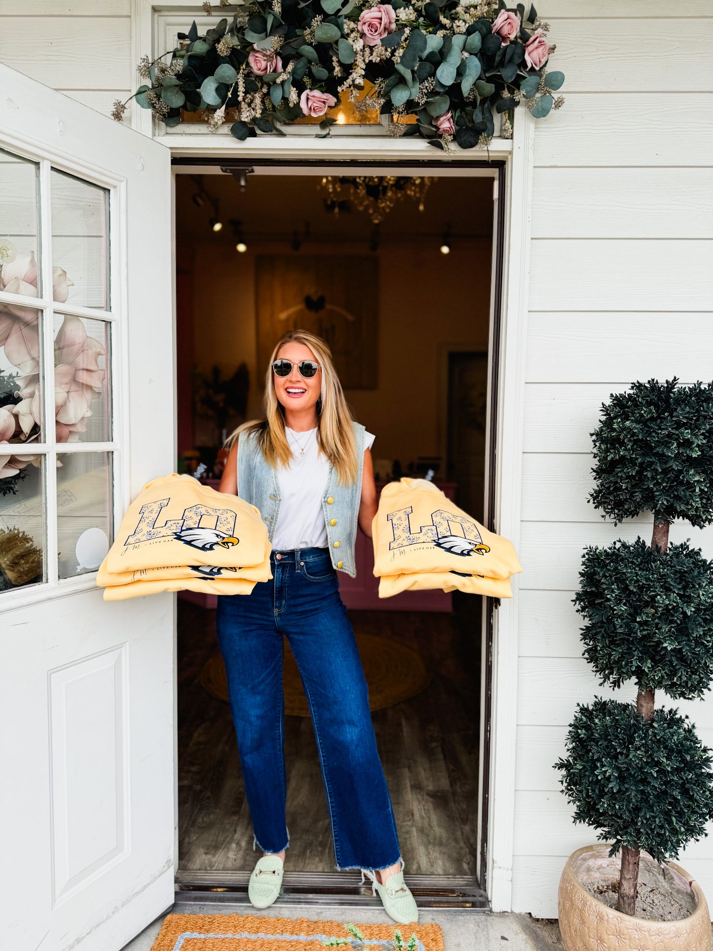 JM + Live Oak New Logo Sweatshirt - Butter - Adult