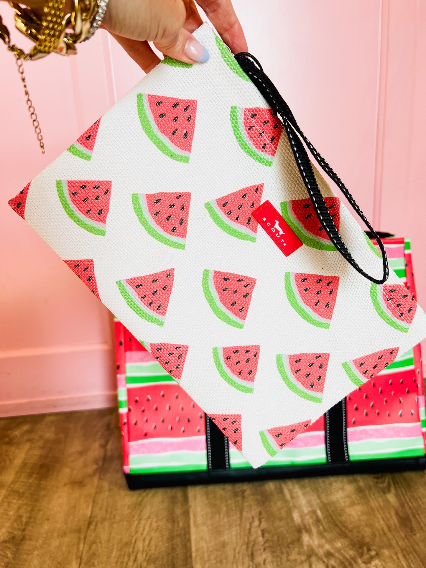 Scout Woven Wristlet Cabana Clutch - One in a Melon