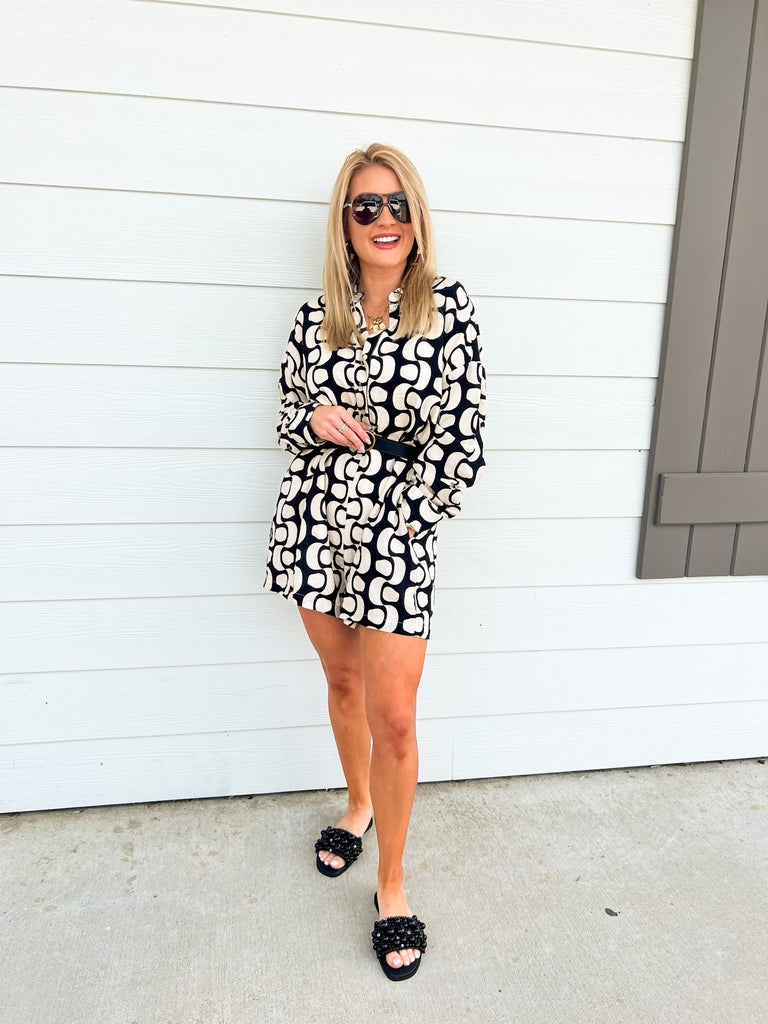 Day In The Life Front Button Romper