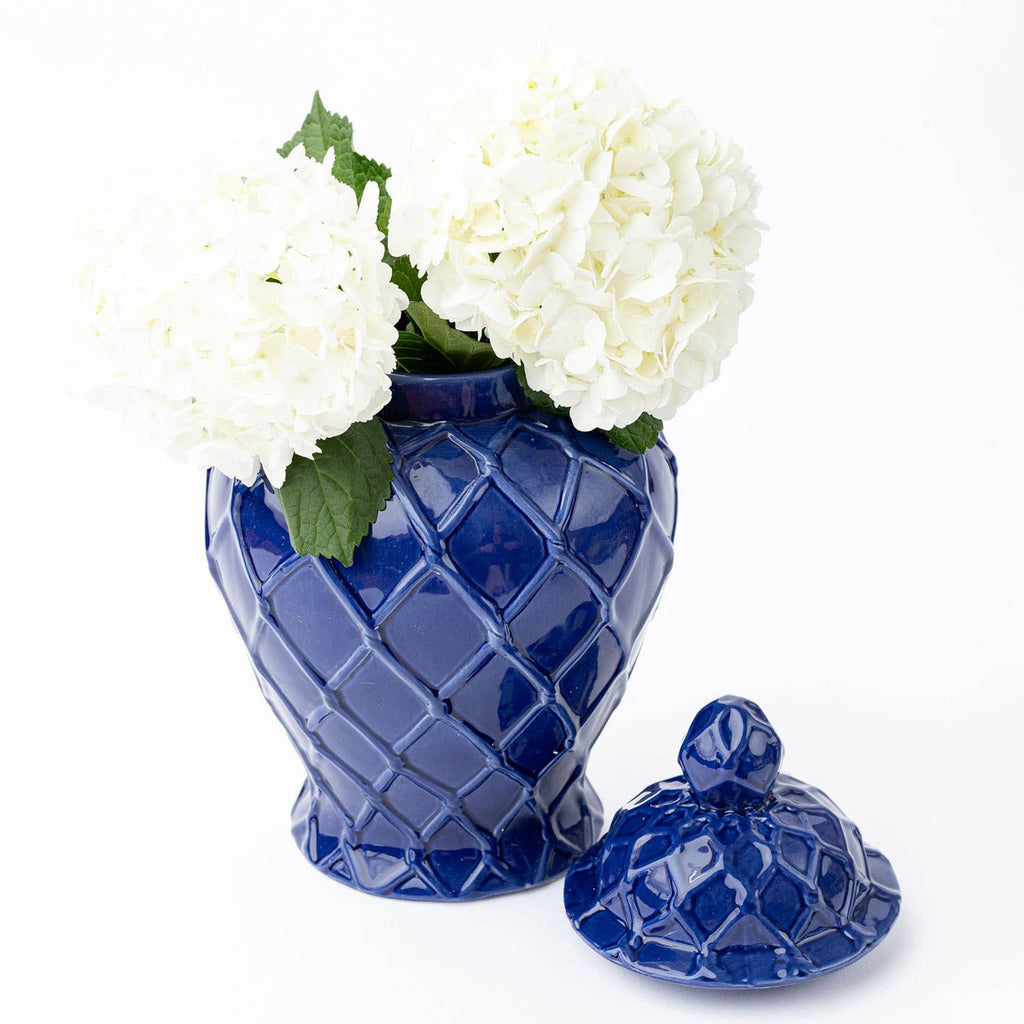 8 Oak Lane XLarge Textured Ginger Jar - Navy