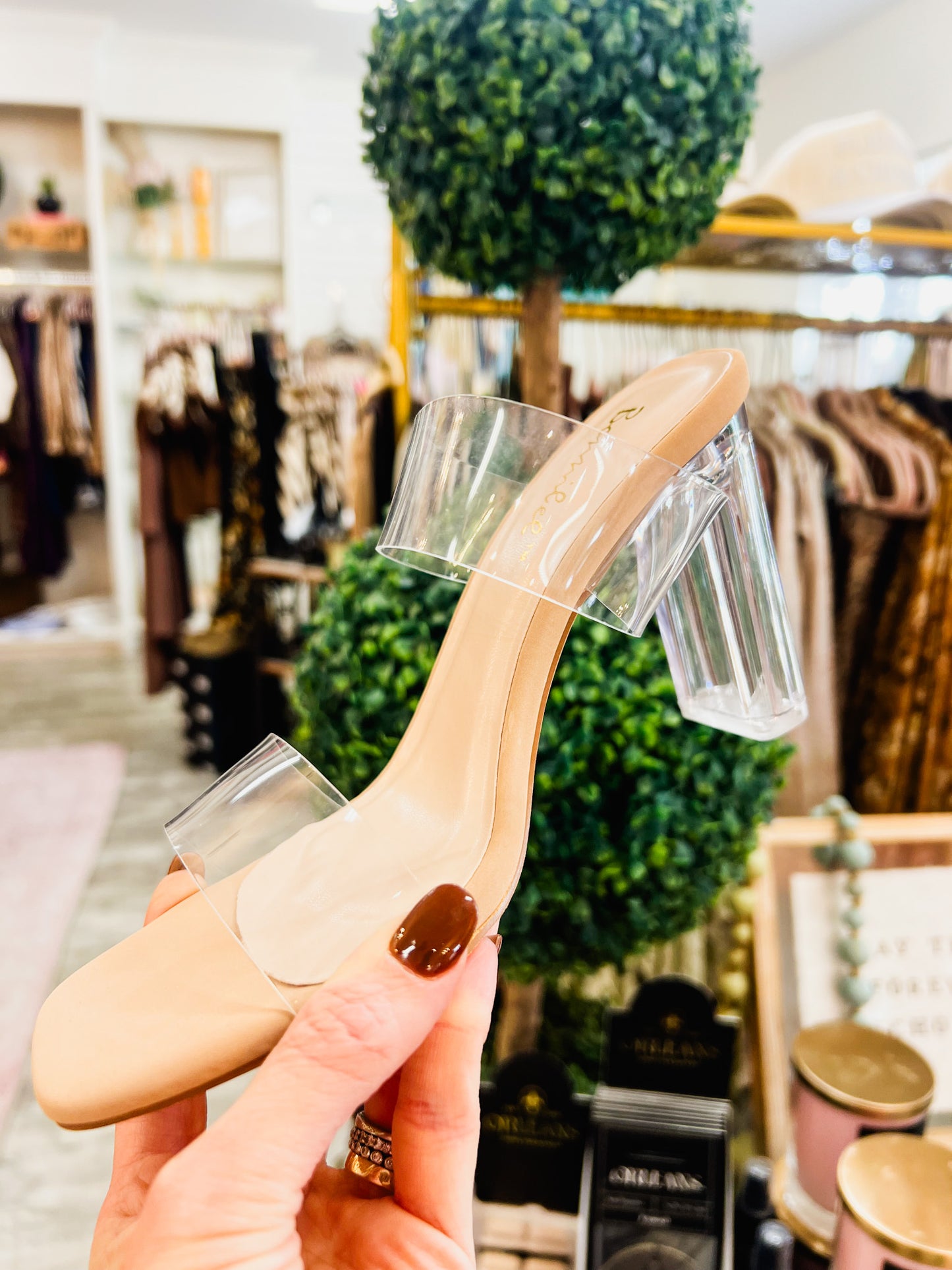 Shia Nude Clear Heel