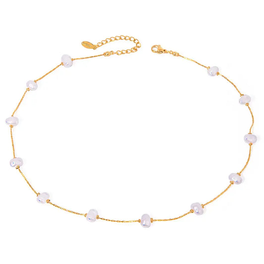 Scattered Pearl Necklace
