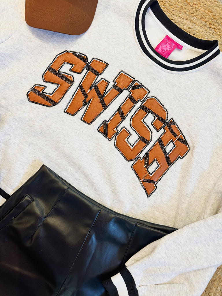 Queen Of Sparkles Swish Basketball Sweatshirt