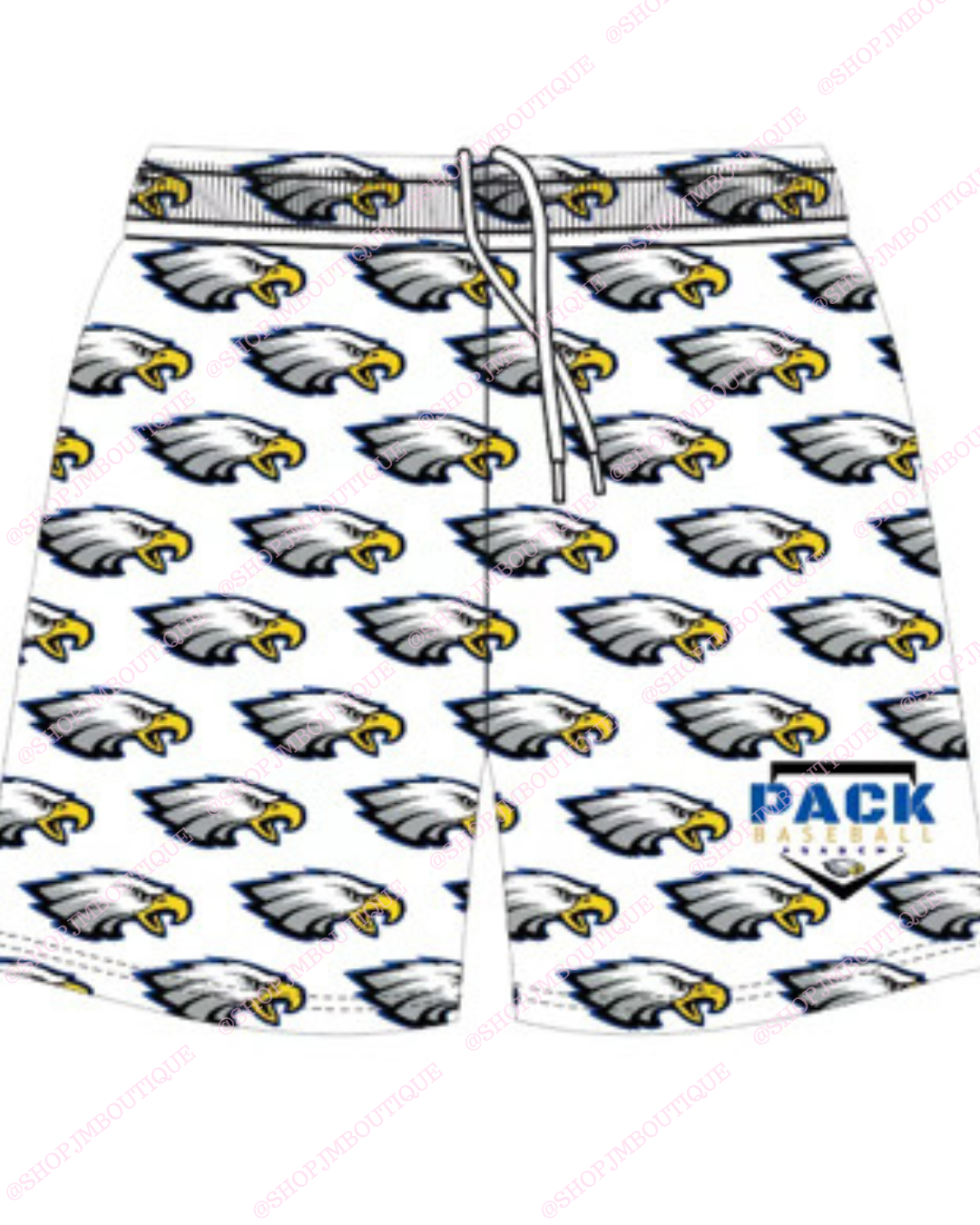 COMING SOON - Design 26 - Eagle Shorts - White
