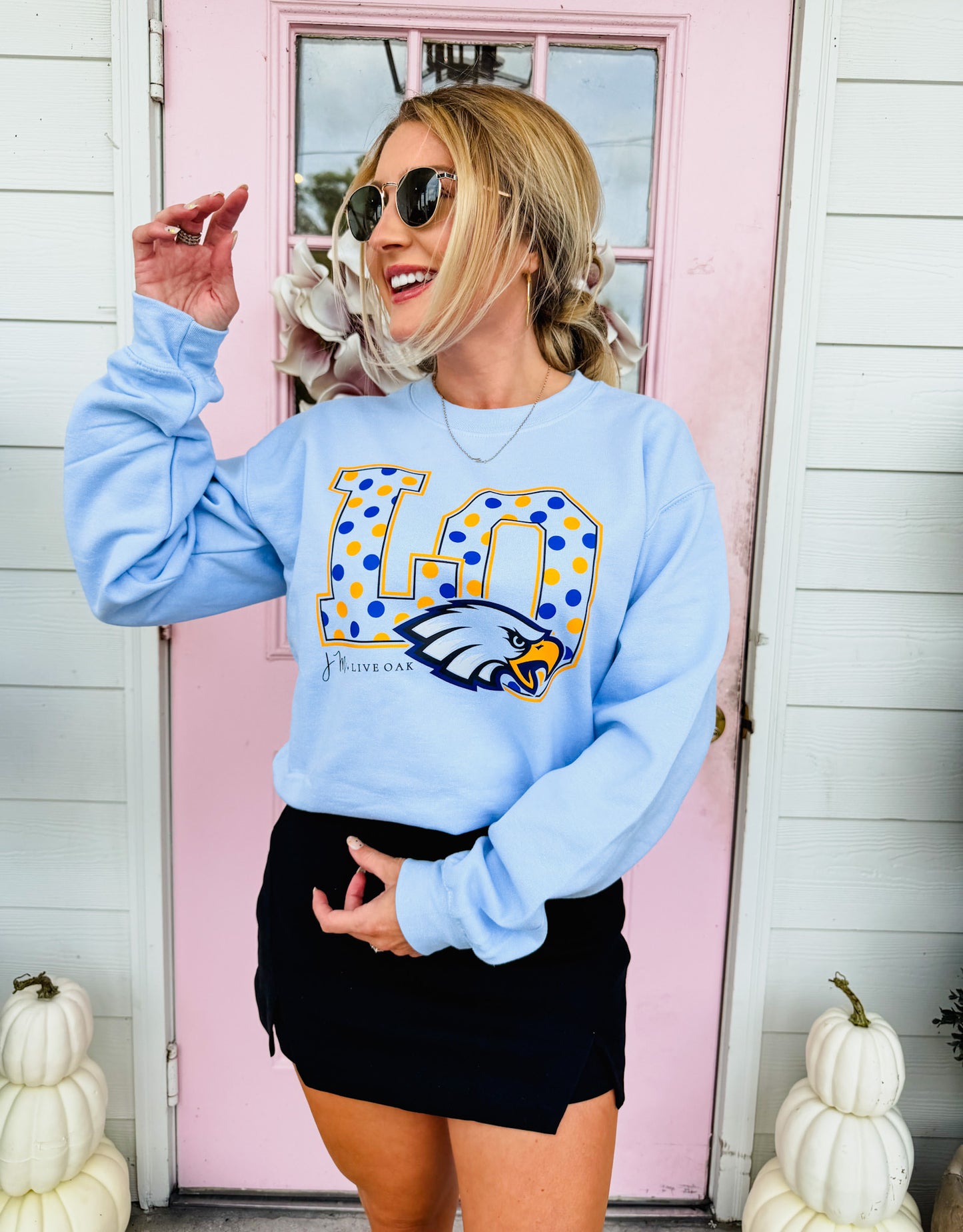 *PRE-ORDER* JM + Live Oak New Logo Polka Dot Sweatshirt - Adult