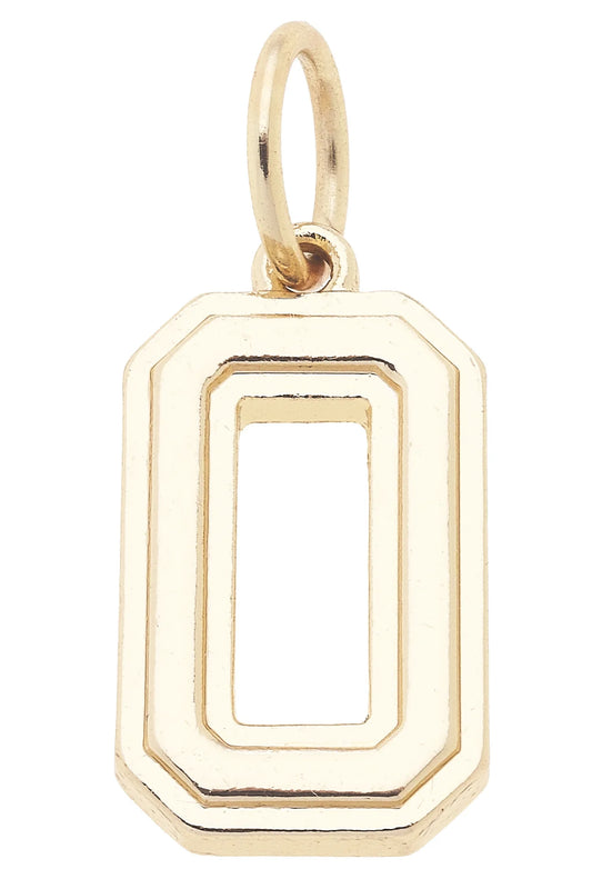 Number "0" Charm in Shiny Gold
