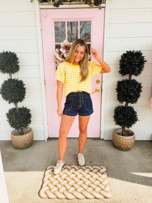 Daze Catalina Drawstring Short - Blue Mood