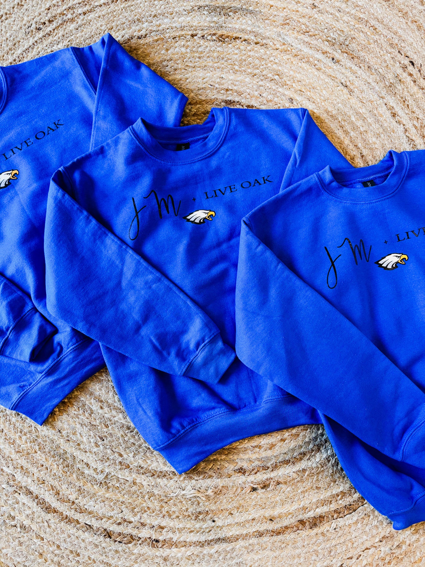 JM + LIVE OAK Youth Sweatshirt - Royal Blue