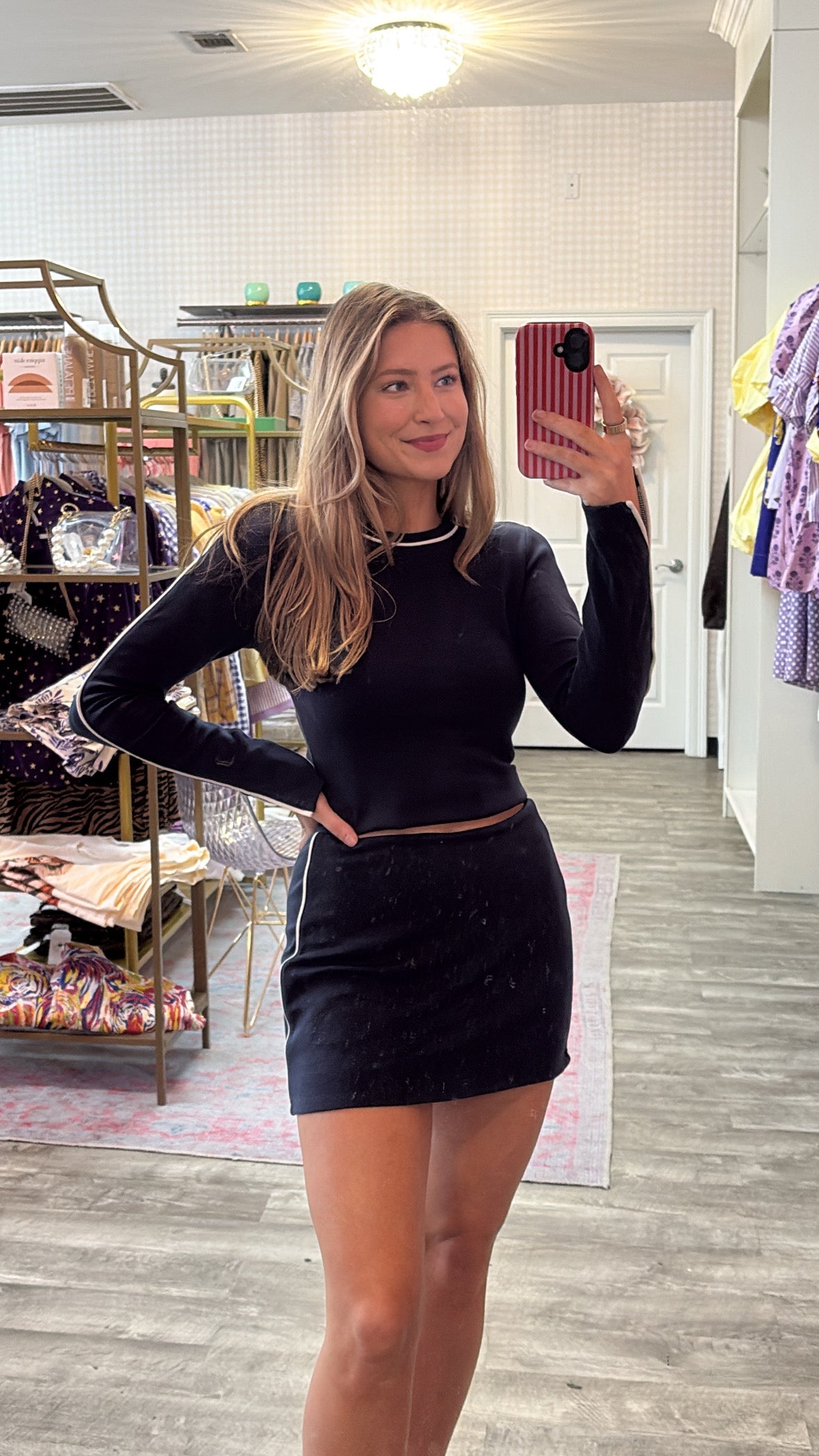 Z Supply School Spirit Mini Skirt - Eclipse