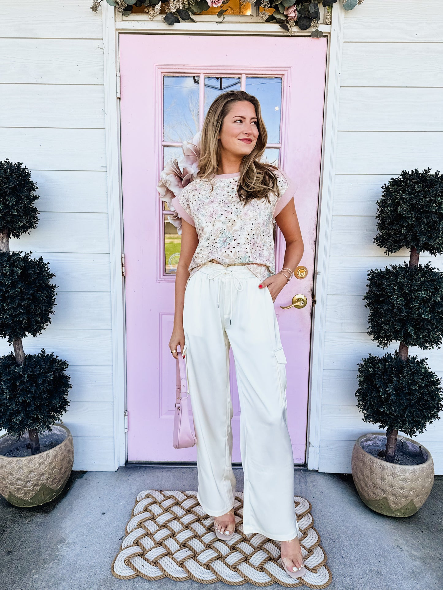 Elsa Cargo Pants - Vanilla Cream