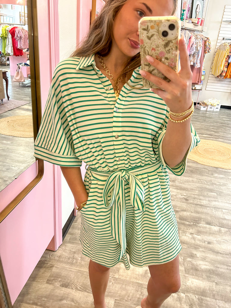 Calling My Name Striped Romper