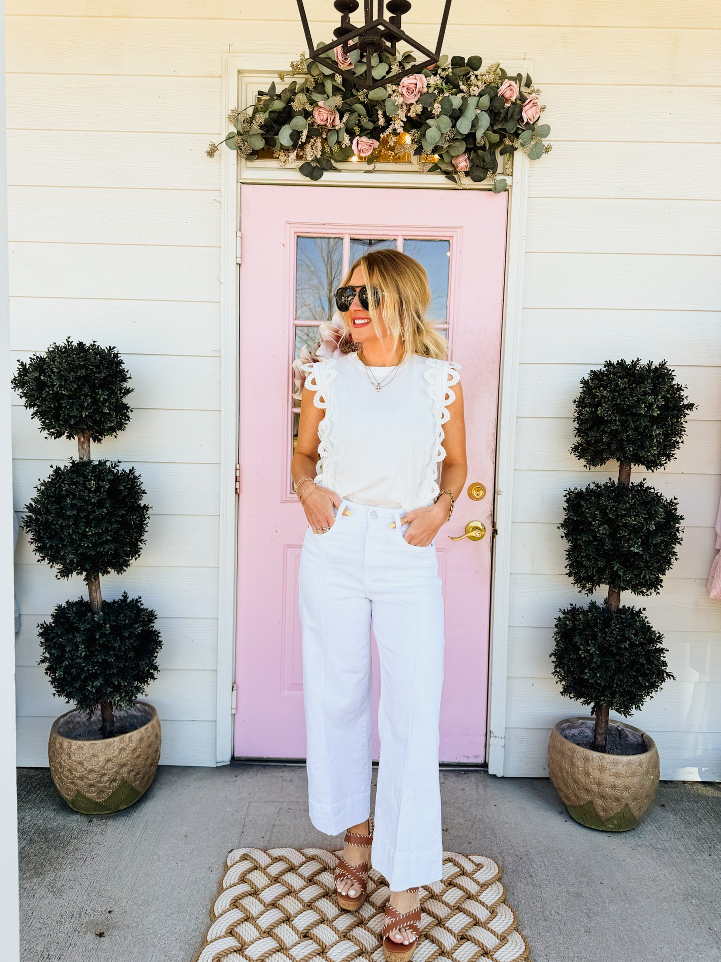 Dear John Wide Leg Audrey - White