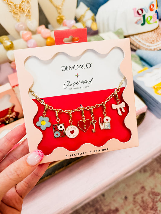 Love You More Charm Bracelet Set