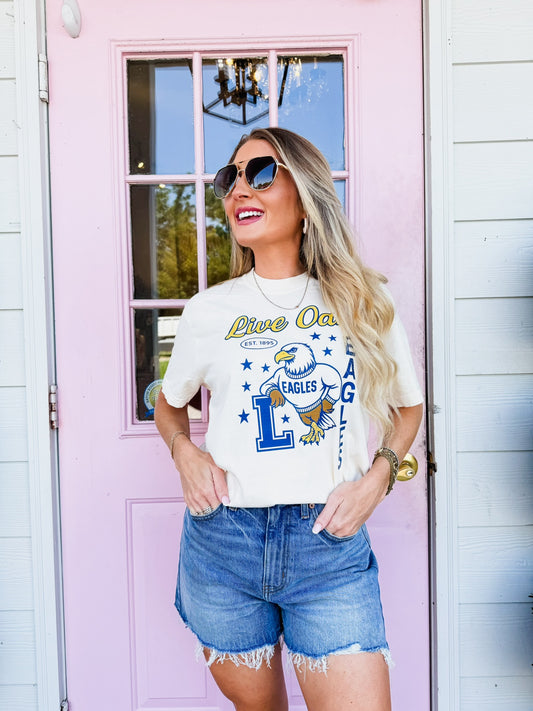 Vintage Eagle Graphic Tee - Ivory