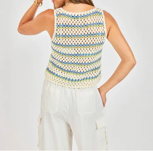 Stairsteps Crochet Vest - Multi