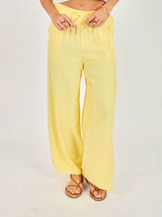 Sugarloaf Elastic Waist Pants - Butter