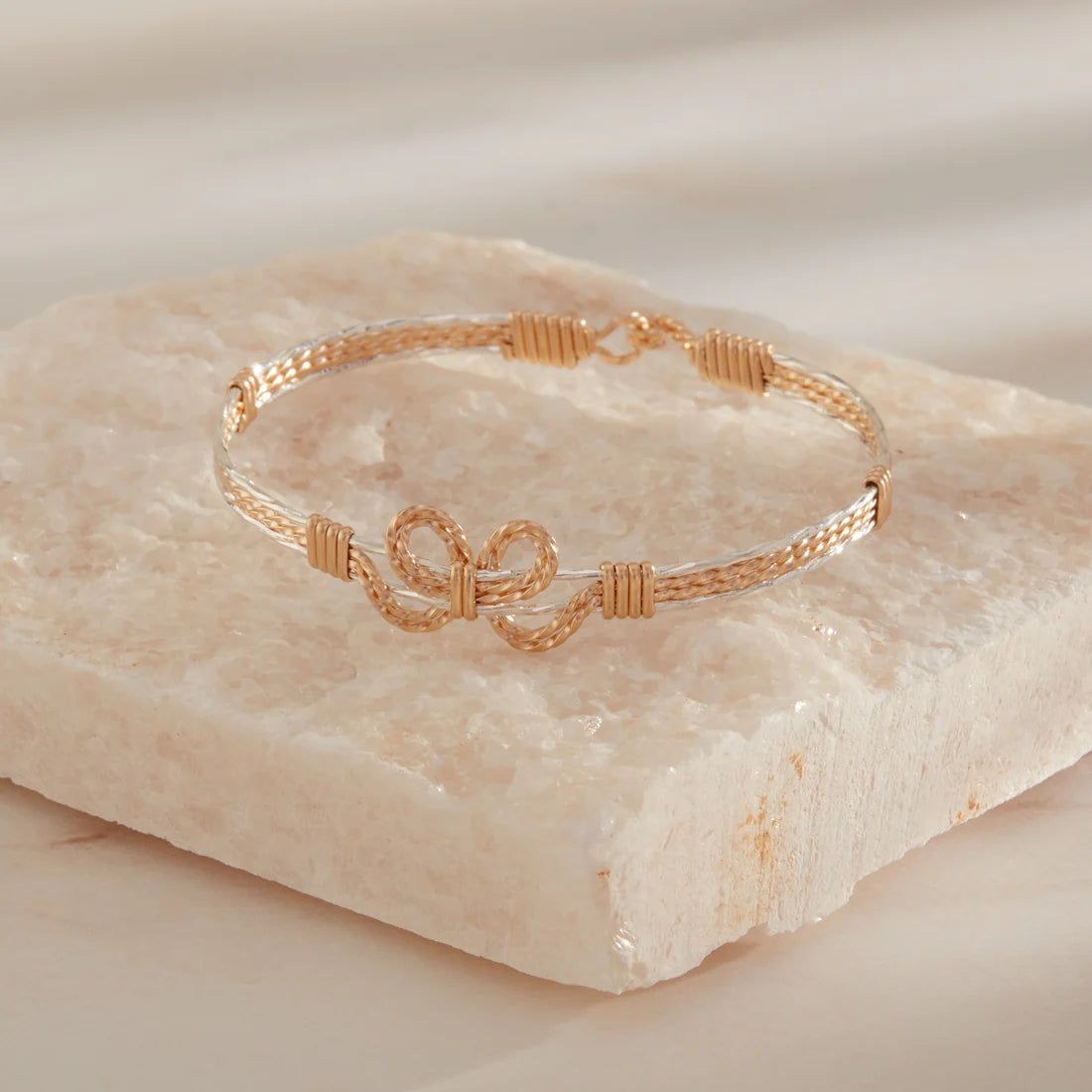 All Wrapped Up Bracelet - 14K Gold Artist Wire and Sterling Silver