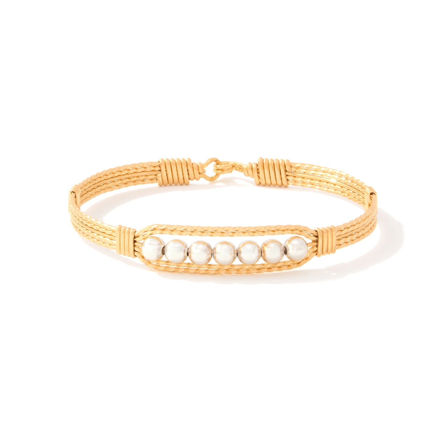 Answered Prayers Bracelet - 14K Gold Artist Wire and Sterling Silver Beads
