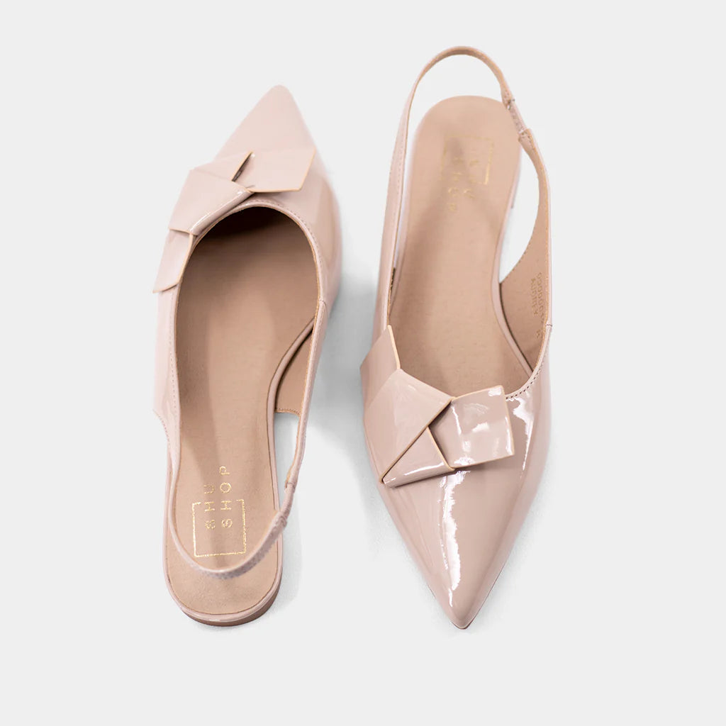 Audrey Shu Shop Slingback Flat Nue Patent
