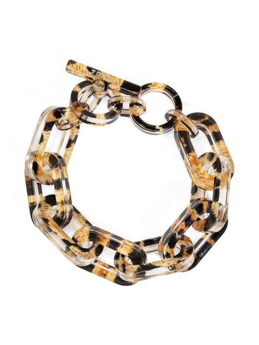 Zenzii Kelsey Bracelet - Leopard Brown