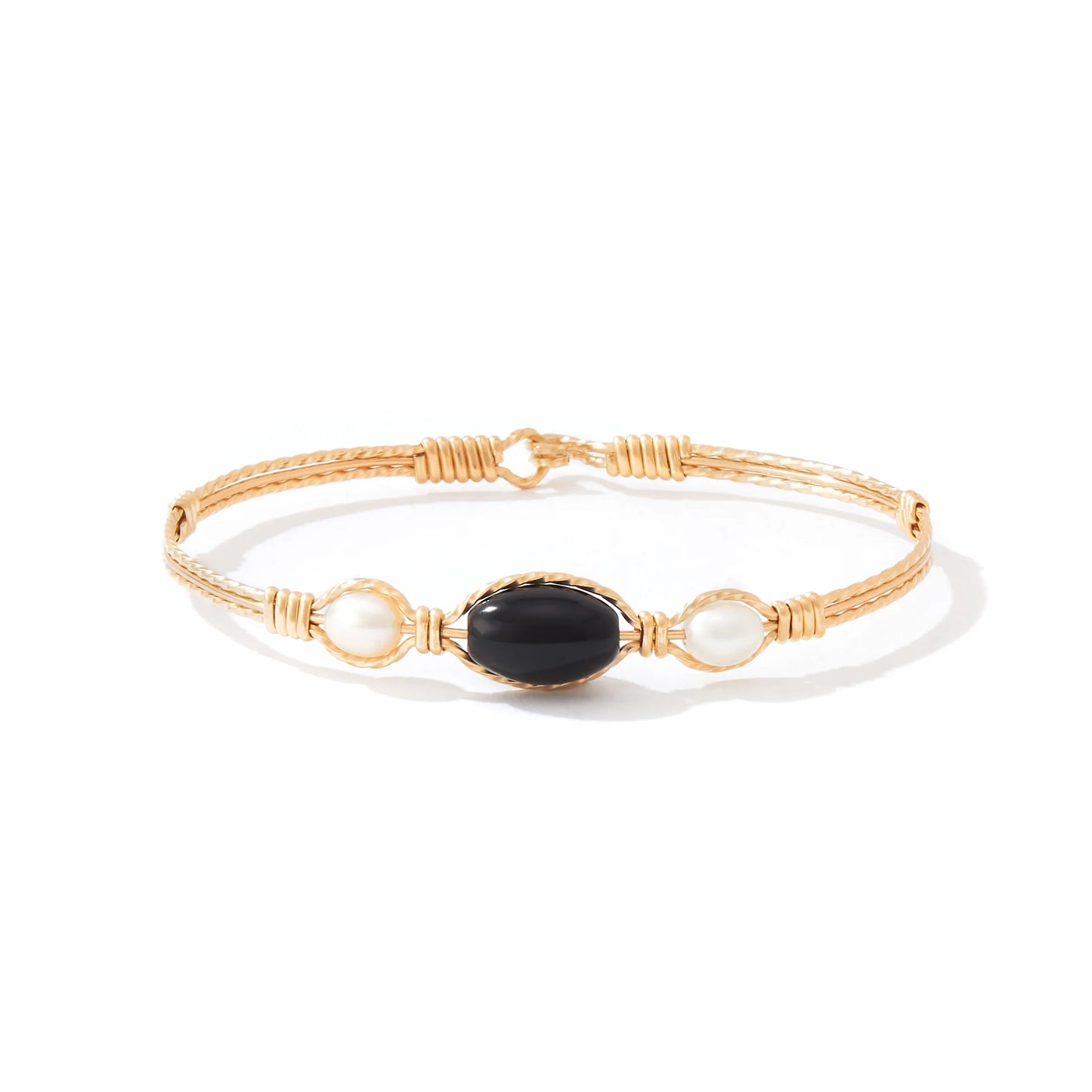 Trinity Bracelet - 14K Gold Artist Wire and Sterling Silver Wraps