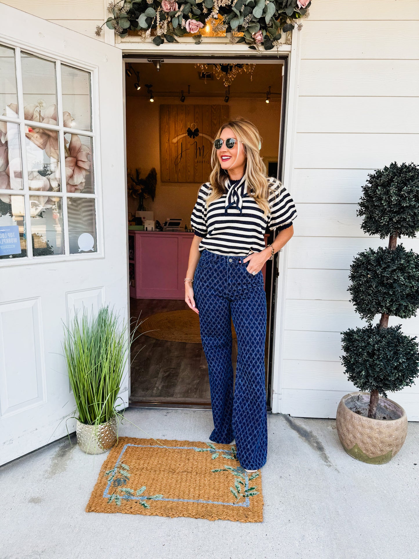 Elan Wide Leg Jean - Denim Diamond