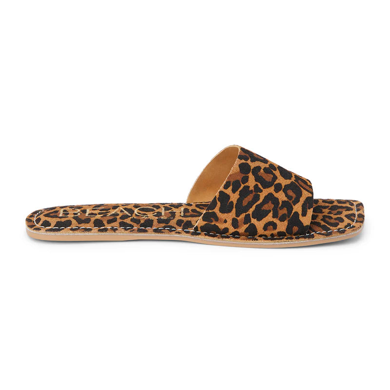 Beach Bali Slide Sandal - Tan Leopard