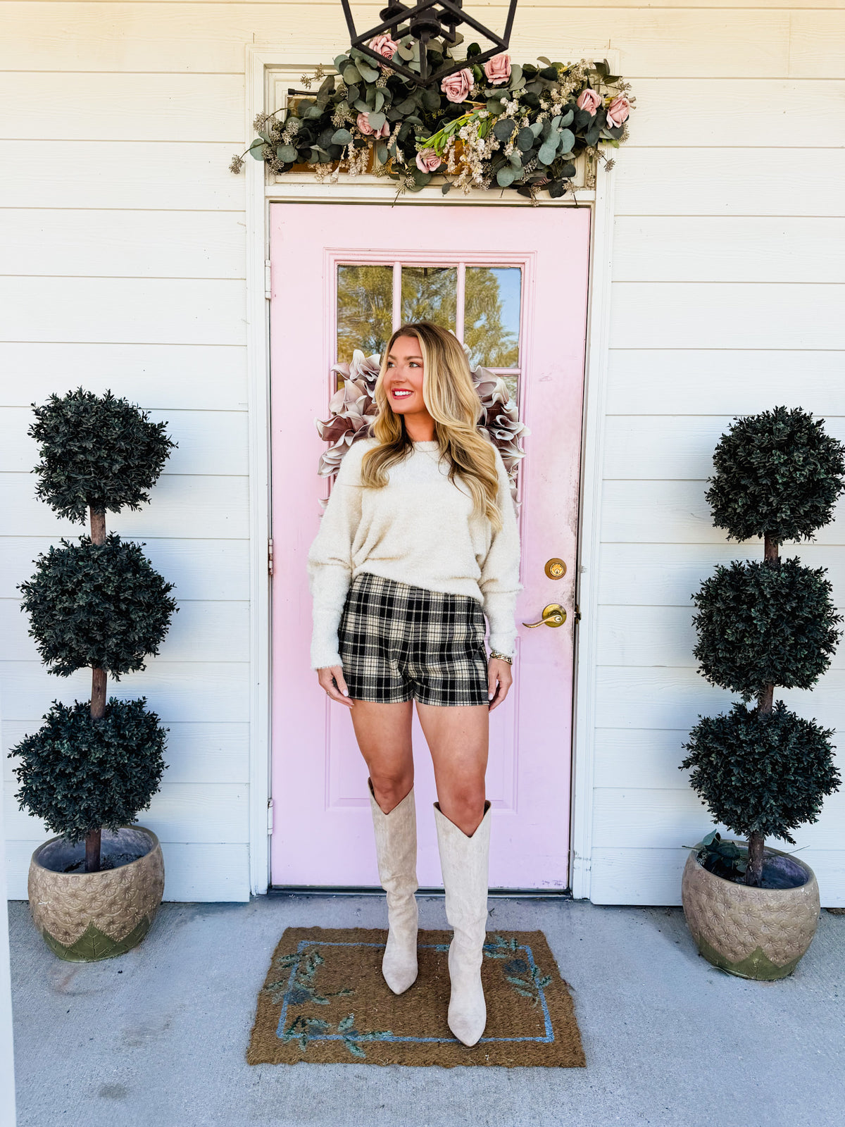 Top Score Shimmer Knit Sweater - Champagne