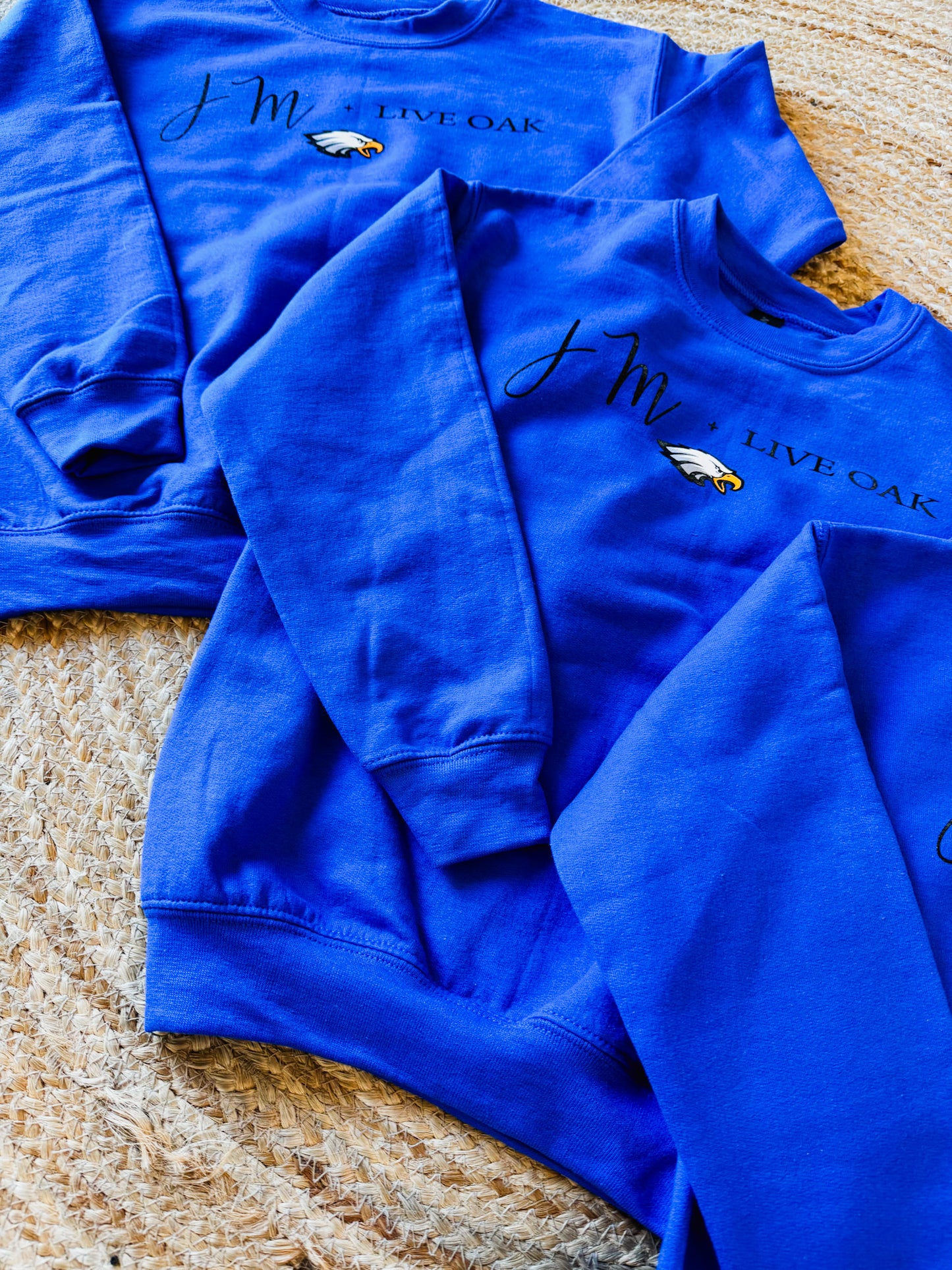 JM + LIVE OAK Youth Sweatshirt - Royal Blue
