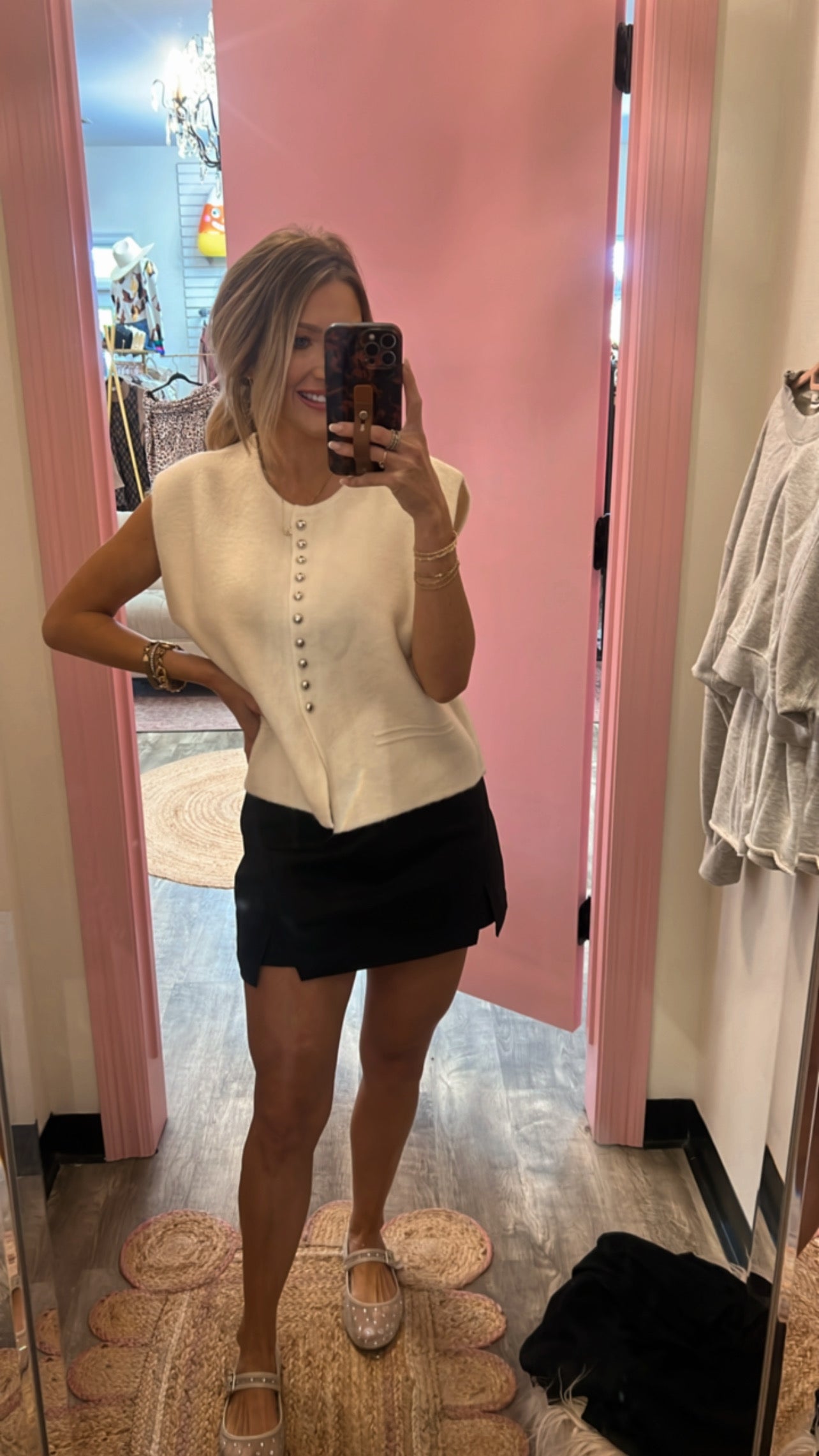 Bundle Up Button Down Sweater Vest - Ivory
