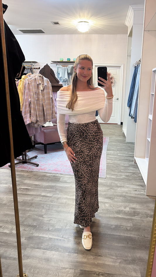 Z Supply Izabel Leopard Skirt - Desert Tan