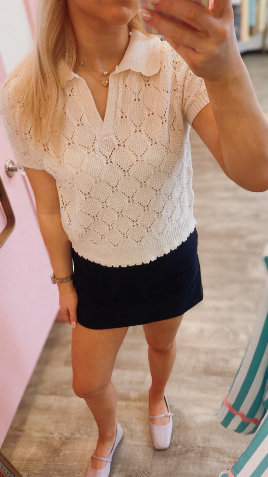 Josephine Polo Sweater - Ivory