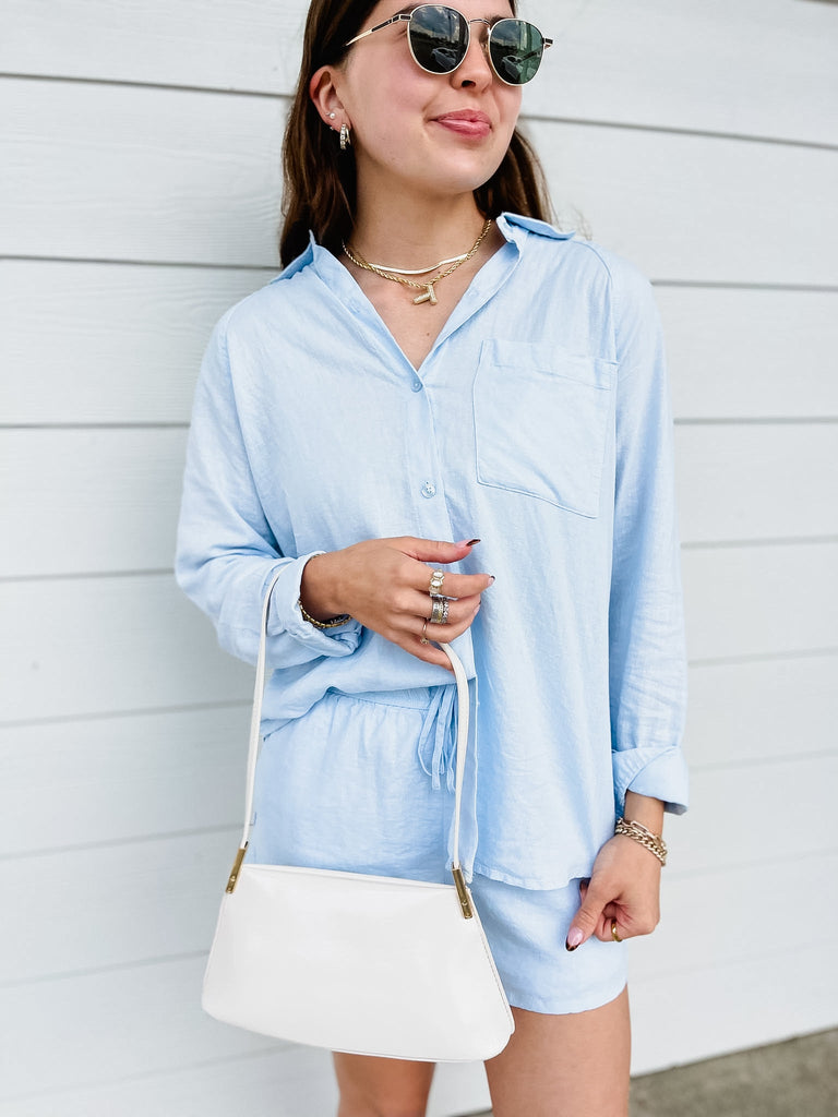 Z Supply The Perfect Linen Short - Salt Water