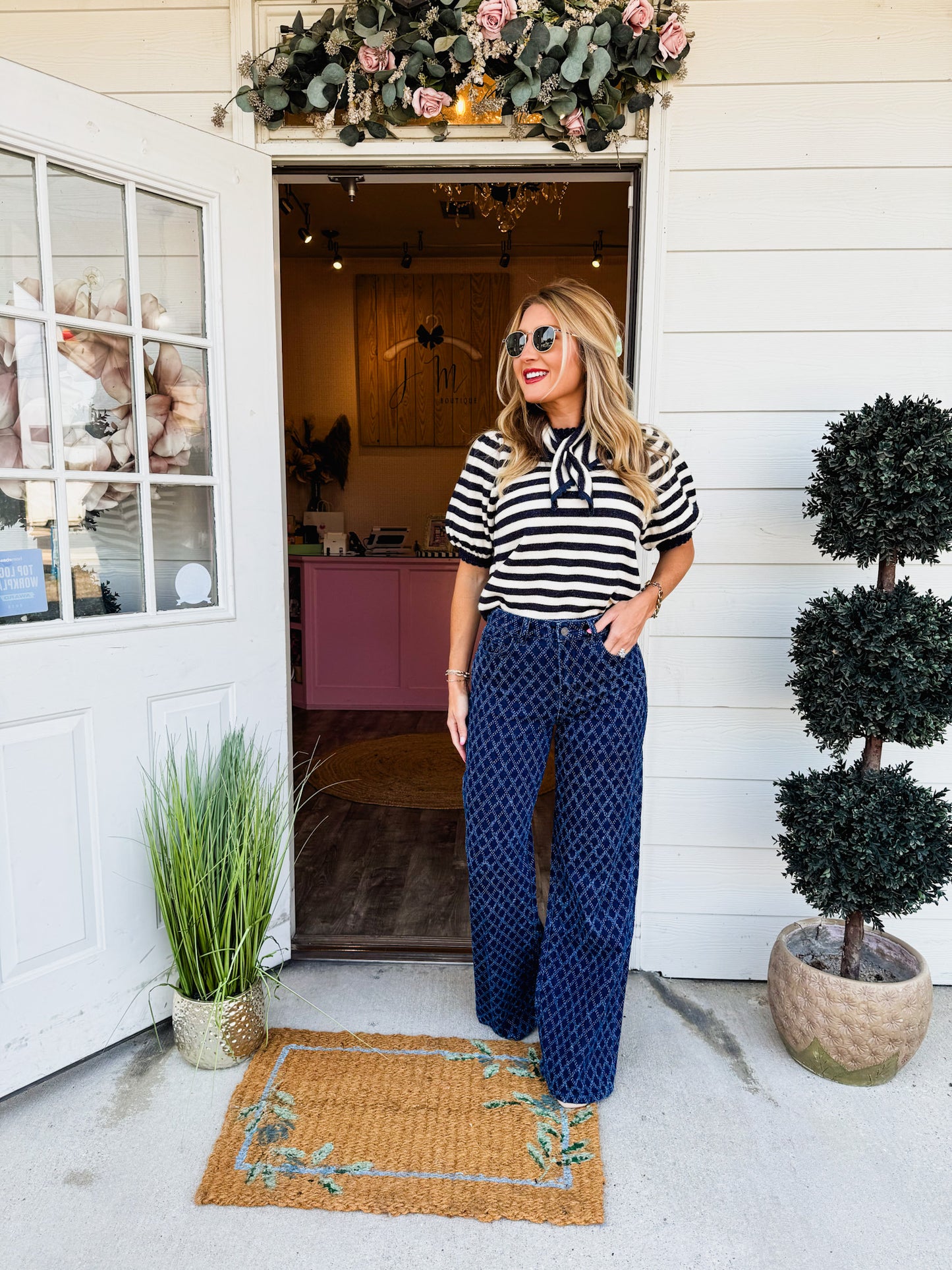Elan Wide Leg Jean - Denim Diamond