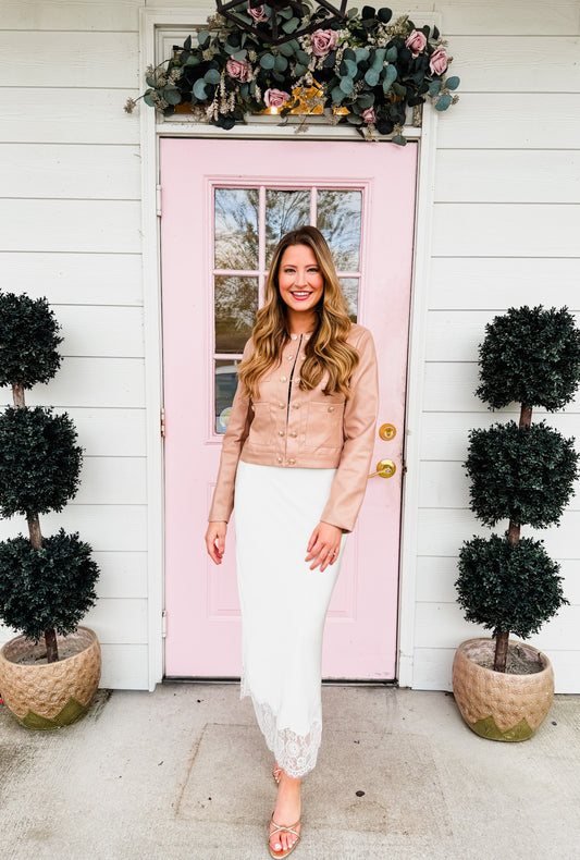 Z Supply Cinder Lace Midi Skirt - Cloud