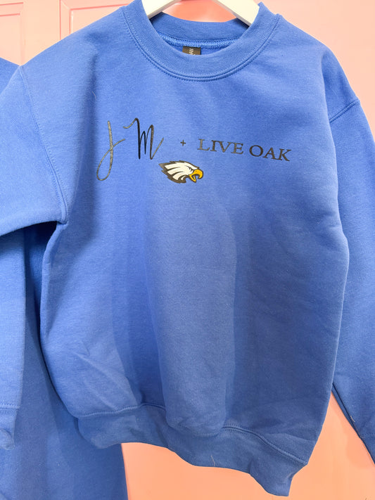 JM + Live Oak Sweatshirt - Royal - Youth