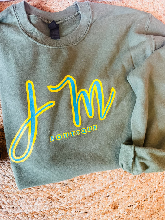 *NEW* JM Sweatshirt - Military Green - Adult
