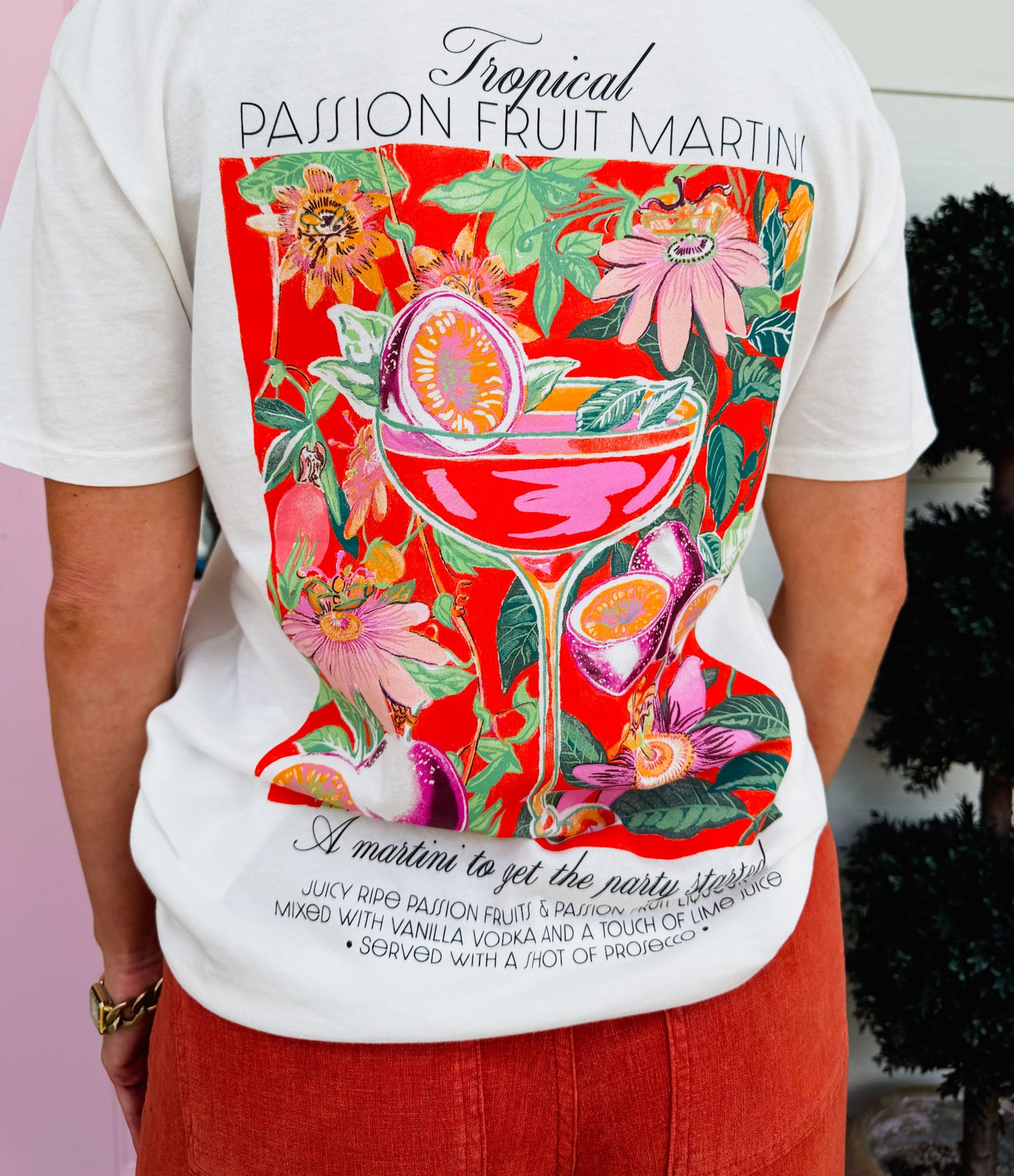 Z Supply Passion Martini Boyfriend Tee - Sea Salt