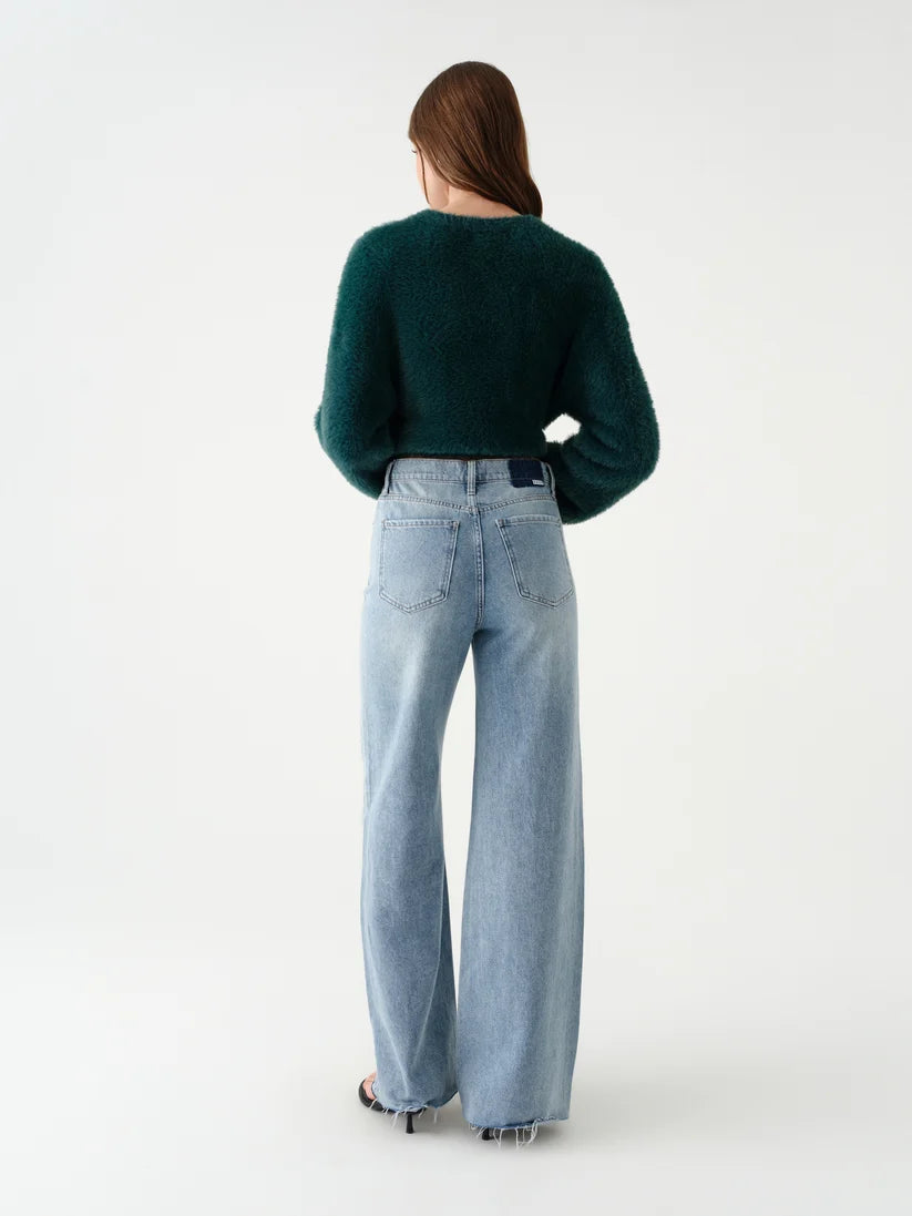DAZE Far Out High Rise Wide Leg Jeans — Stardust