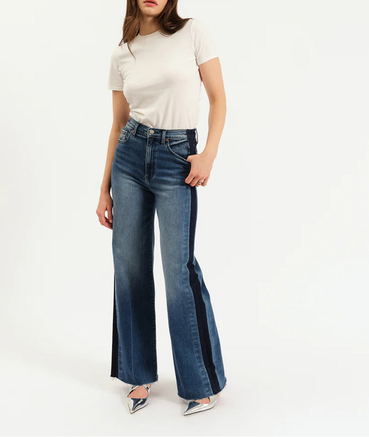 Daze Far Out High Rise Wide Leg - Tuxedo