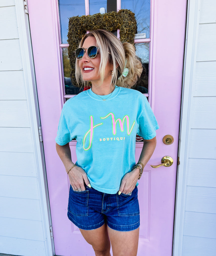 NEW JM Cropped Tee - Chalky Mint
