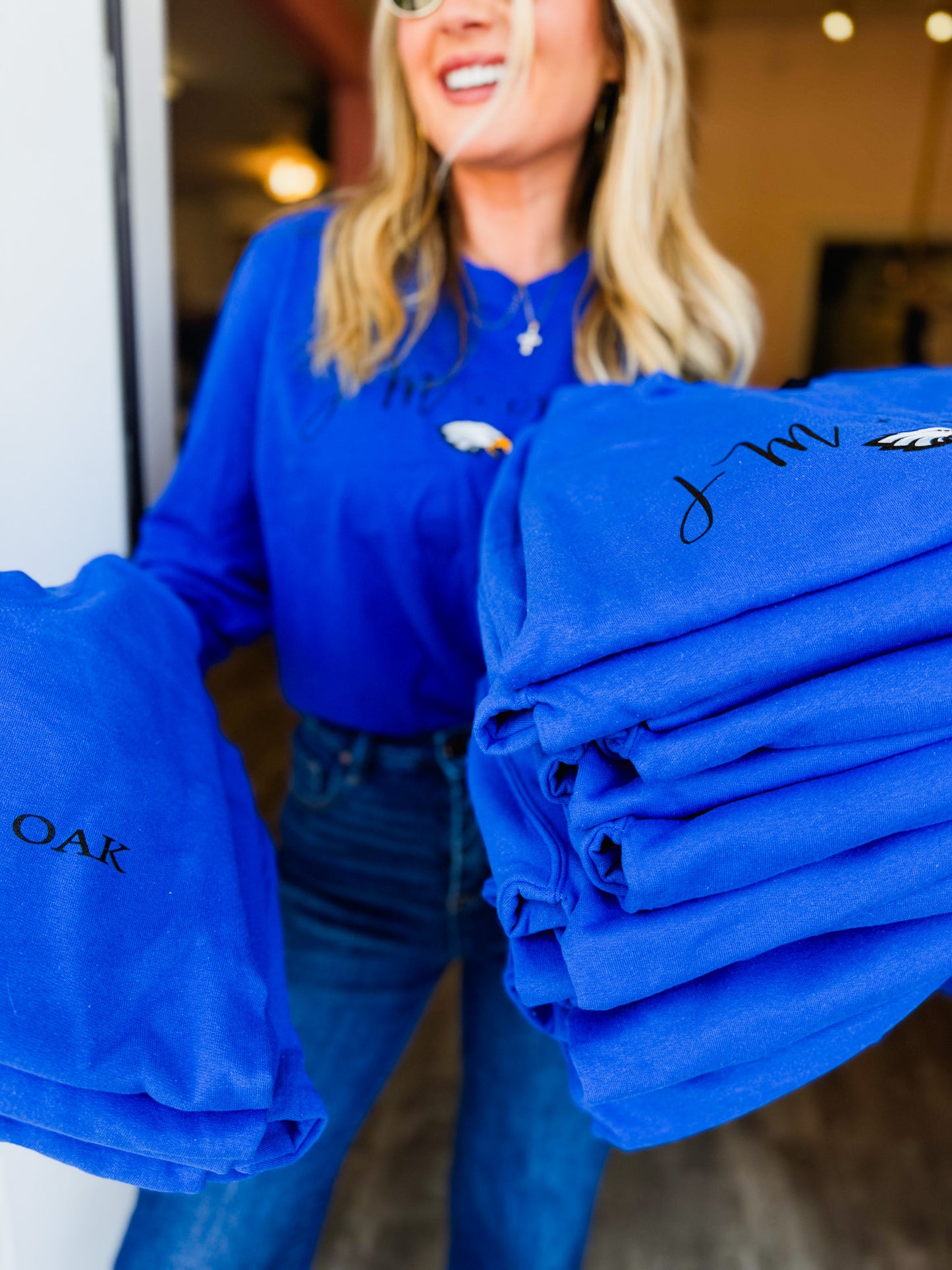JM + Live Oak Sweatshirt - Royal - Youth