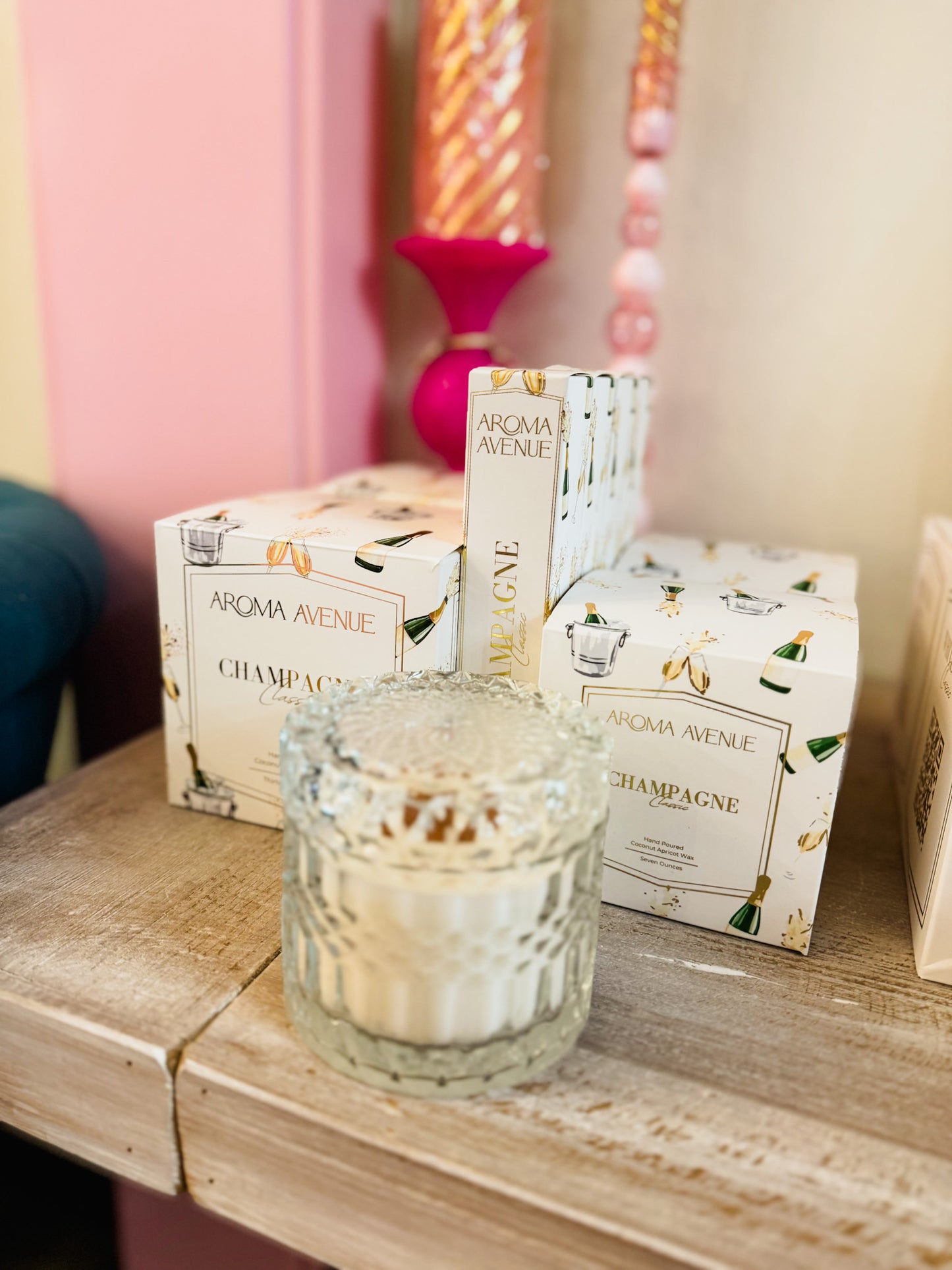 Aroma Avenue 7oz. Candle - Champagne