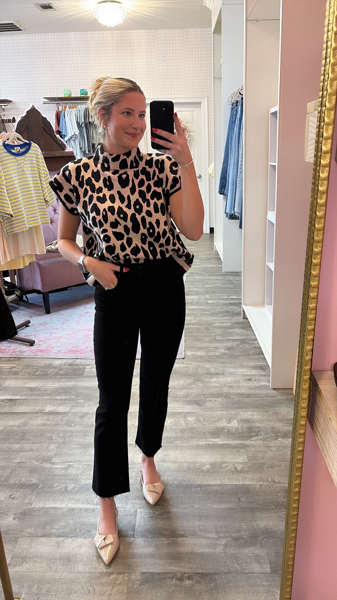 Daze Shy Girl High Rise Cropped Flare Denim - After Party