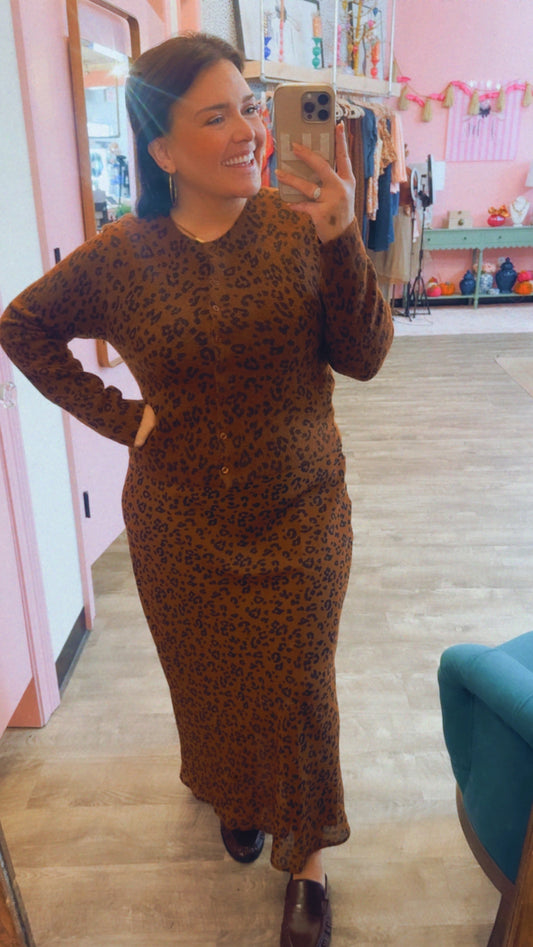 Z Supply Europa Leopard Skirt - Burnt Umber