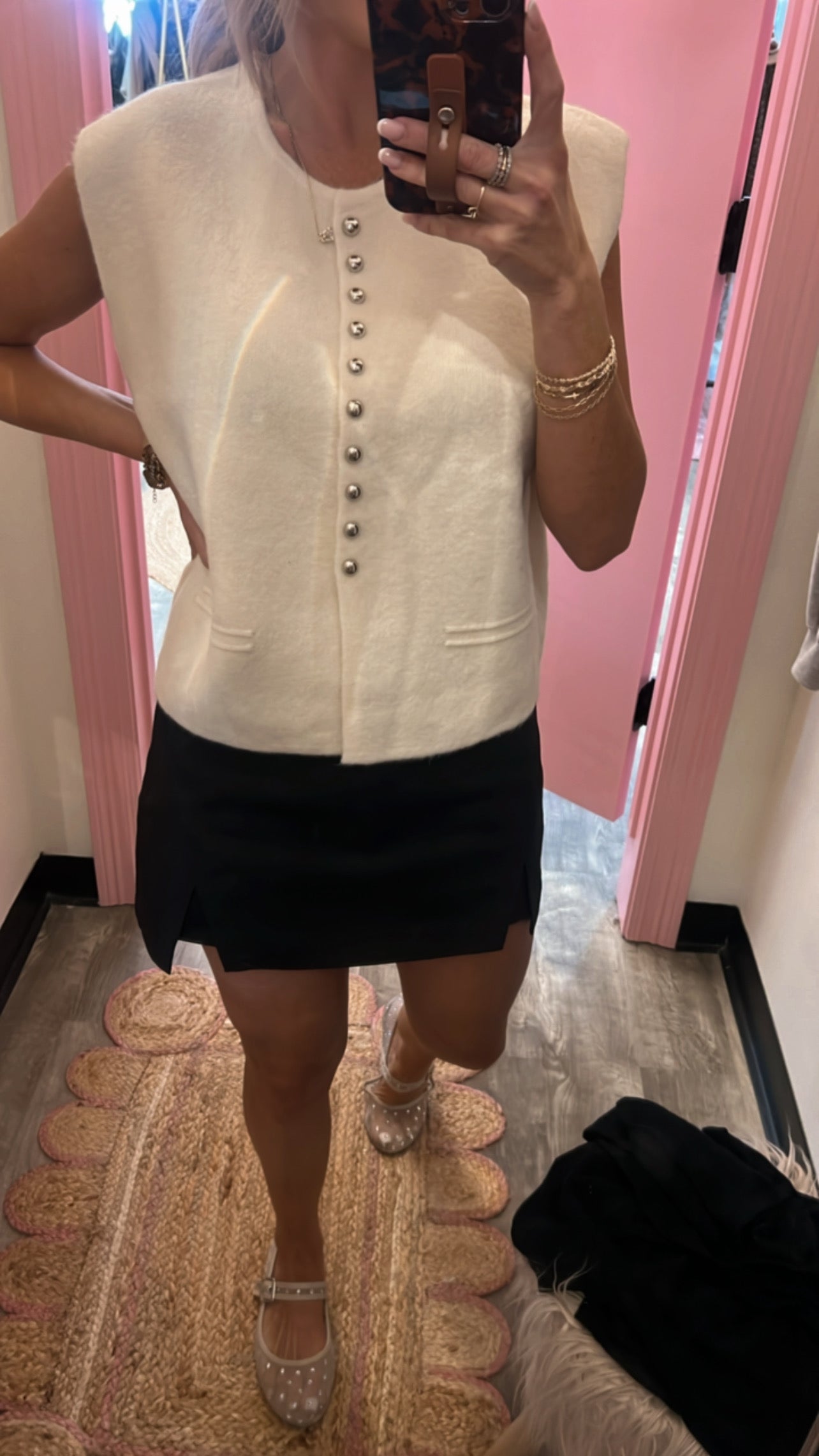 Bundle Up Button Down Sweater Vest - Ivory