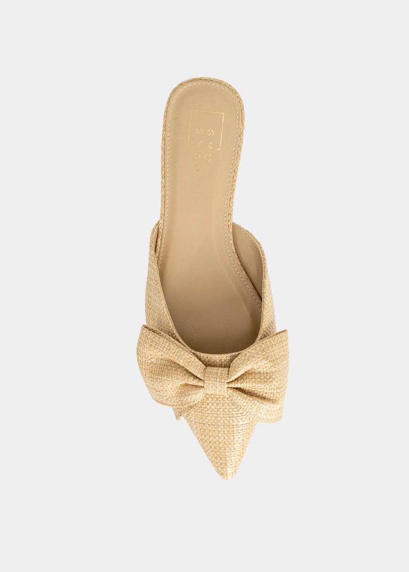 Dorothy Bow Mule - Natural Woven