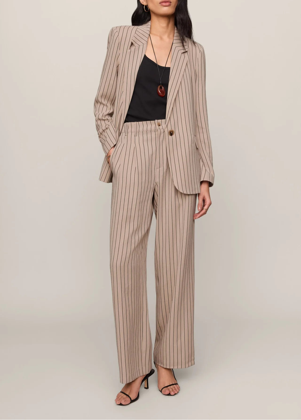 Z Supply Dimitri Striped Trouser - Soft Ecru