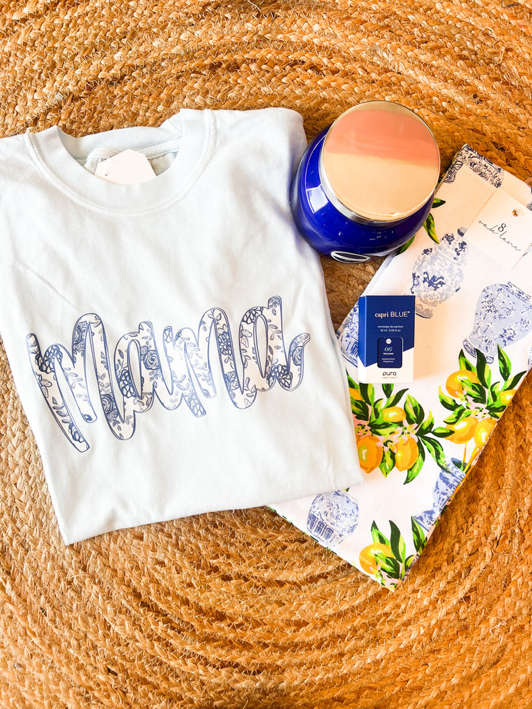 Mama Blue Willow Graphic Tee