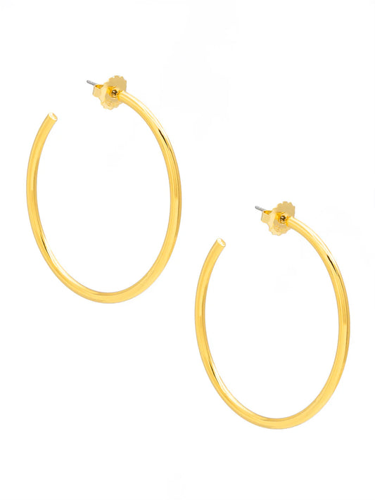 Zenzii Large Thin Hoop Earring - 2"